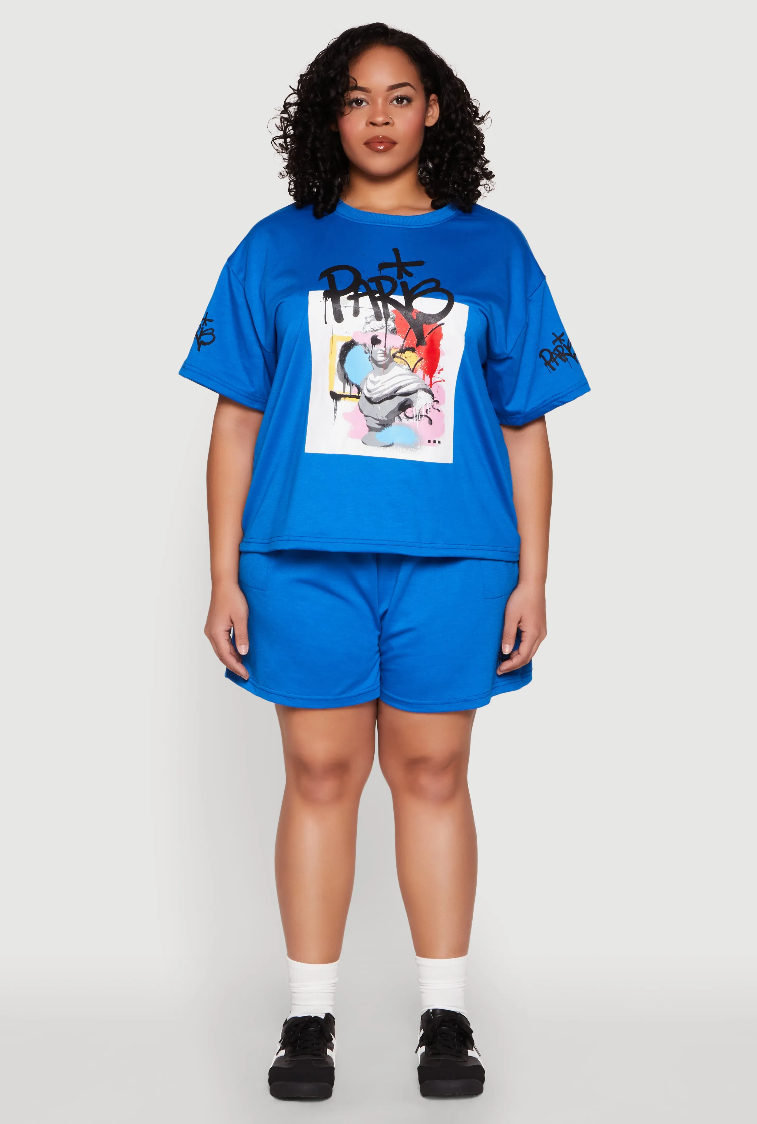 Plus Size Paris Sweatshorts sold by Rainbow product image thumbnail 2