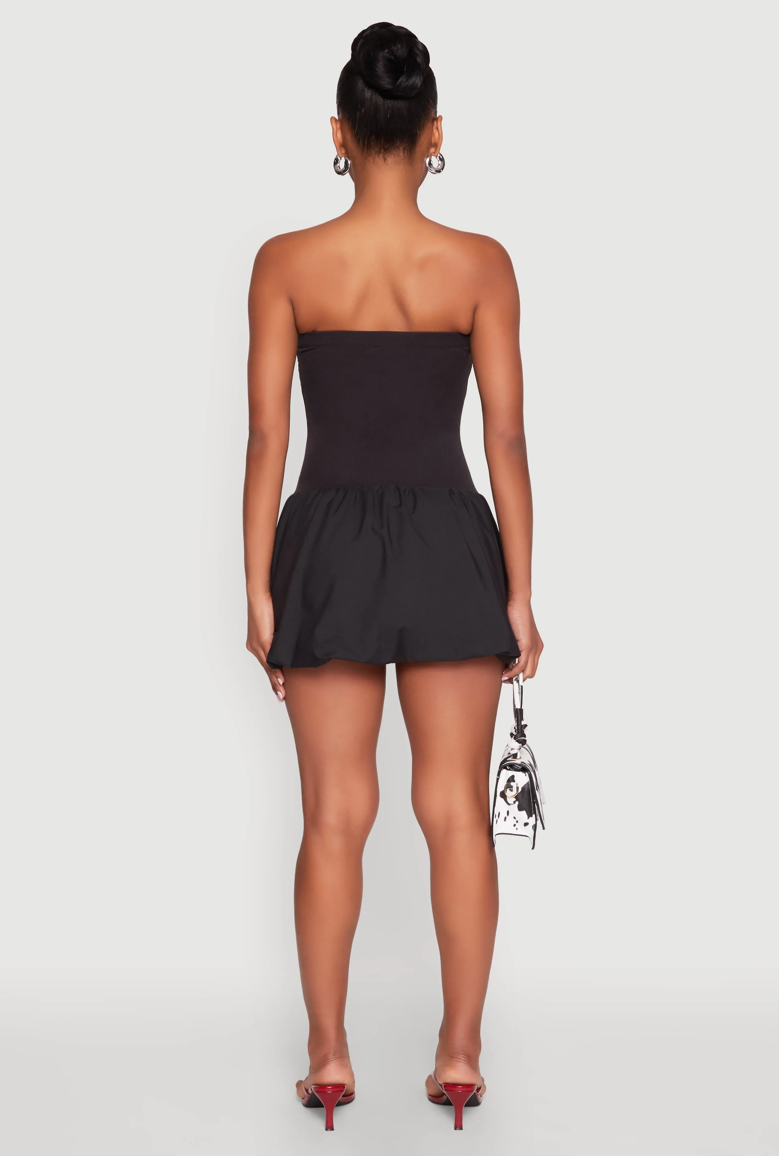 Strapless Bubble Hem Mini Dress sold by Rainbow product image thumbnail 5