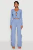 Textured Knit Double Tie Front Crop Top sold by Rainbow