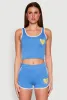 Love Contrast Trim Cropped Tank Top sold by Rainbow