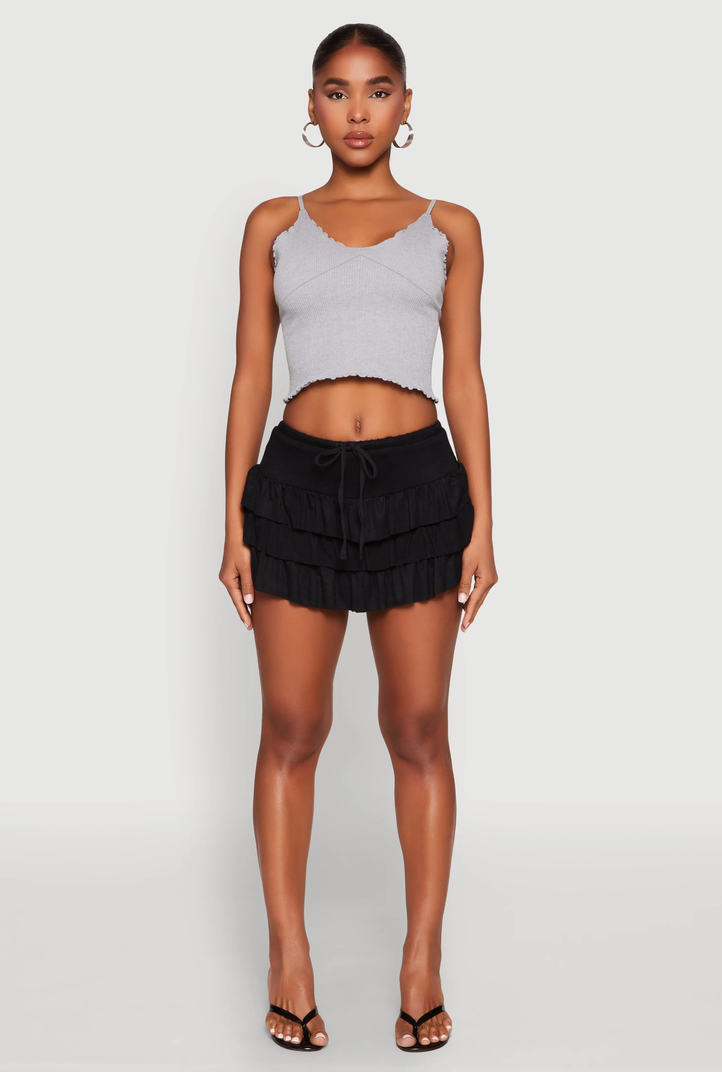 Drawstring Mini Tiered Skort sold by Rainbow product image thumbnail 2