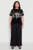 Plus Size Sequin Fashion Queen Graphic Top sold by Rainbow