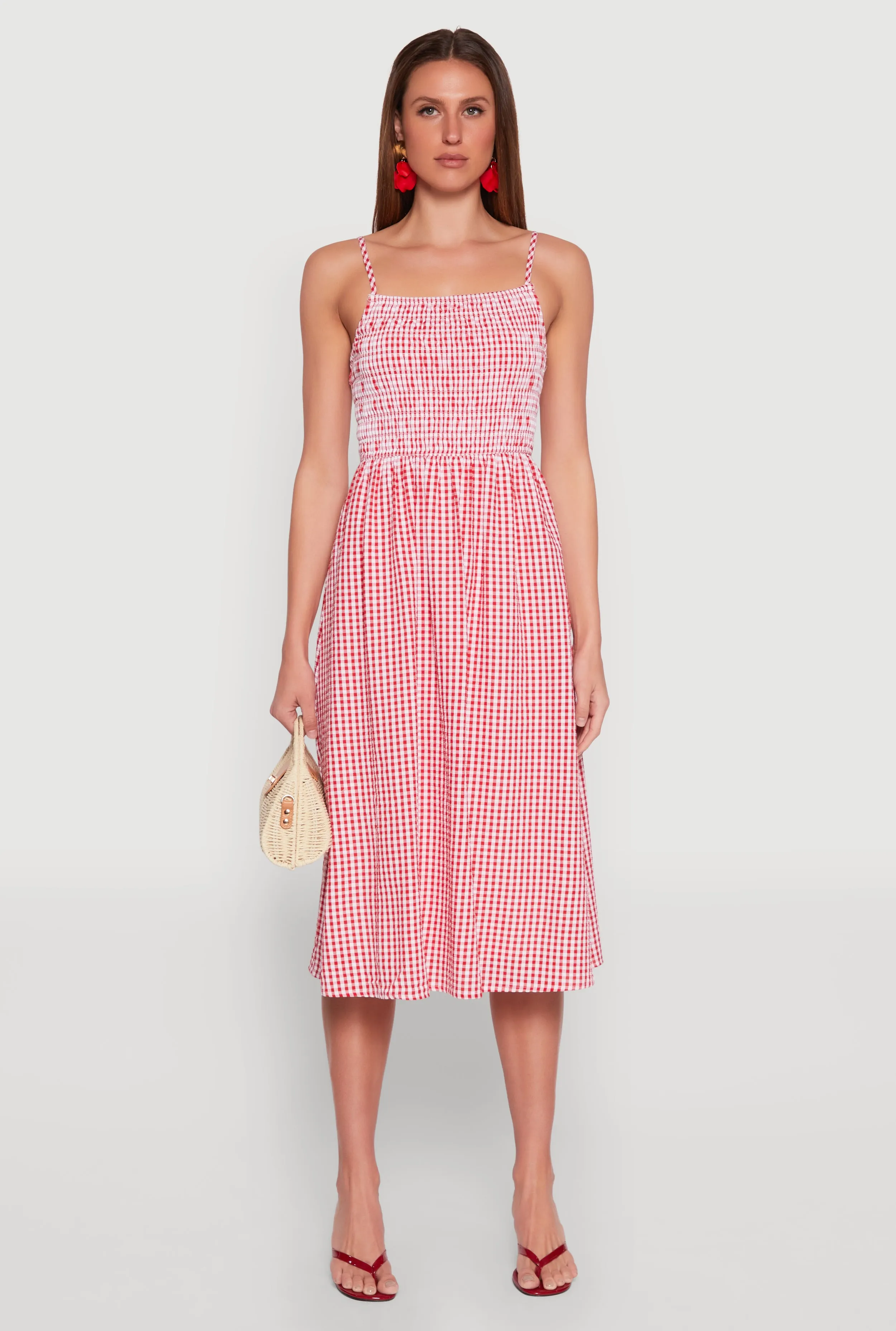 Almost Famous Cut Out Back Gingham Dress sold by Rainbow product image thumbnail 2