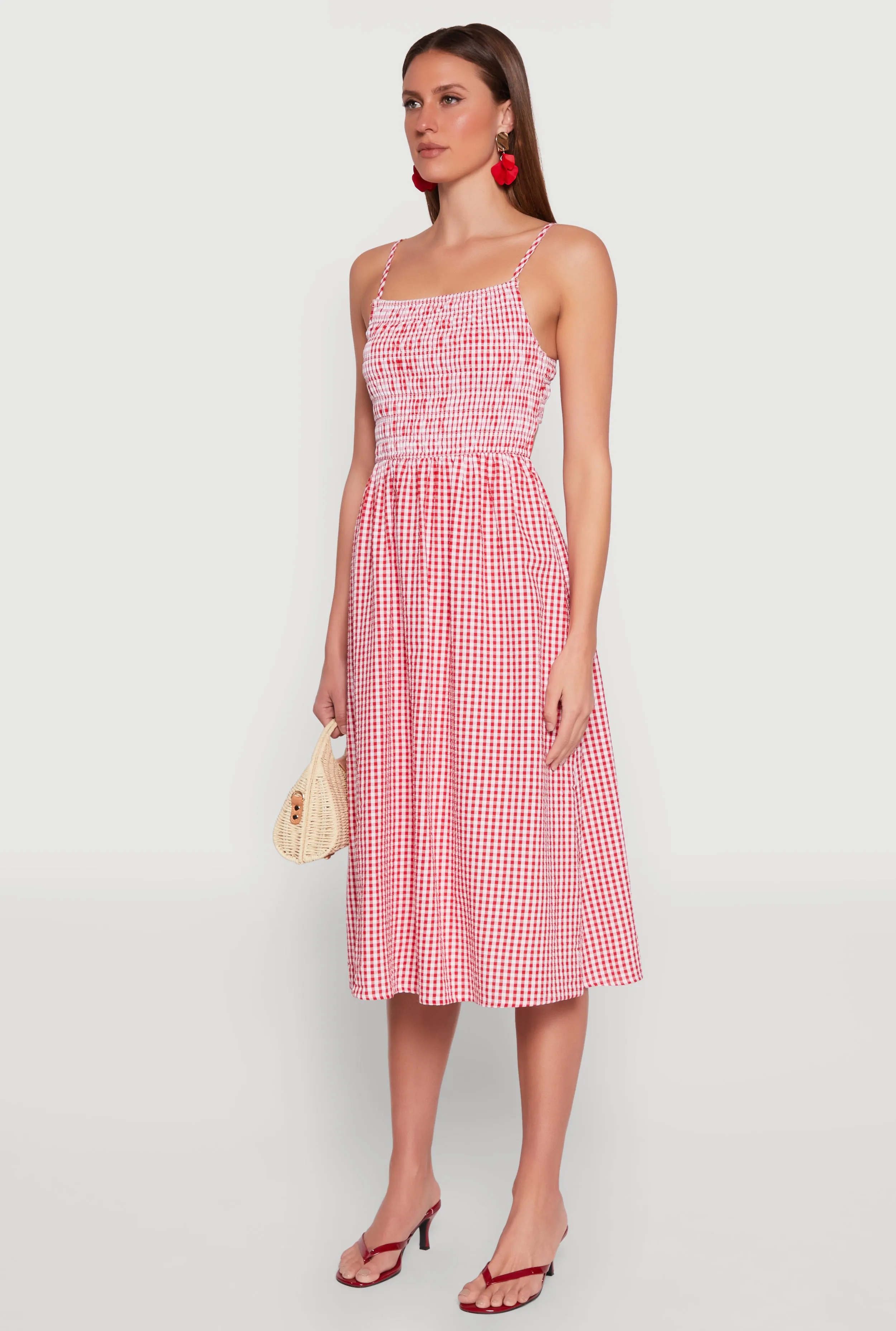 Almost Famous Cut Out Back Gingham Dress sold by Rainbow product image thumbnail 3