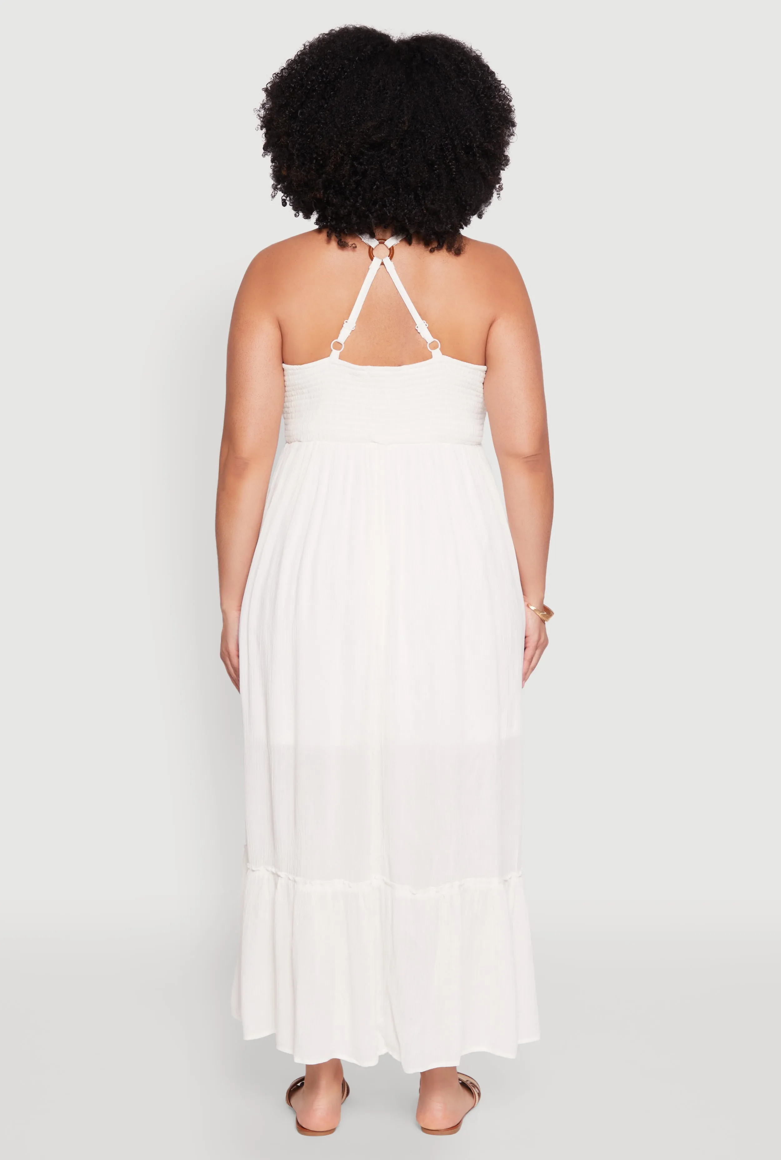 Plus Size Almost Famous Smocked Tiered Maxi Dress sold by Rainbow product image thumbnail 5