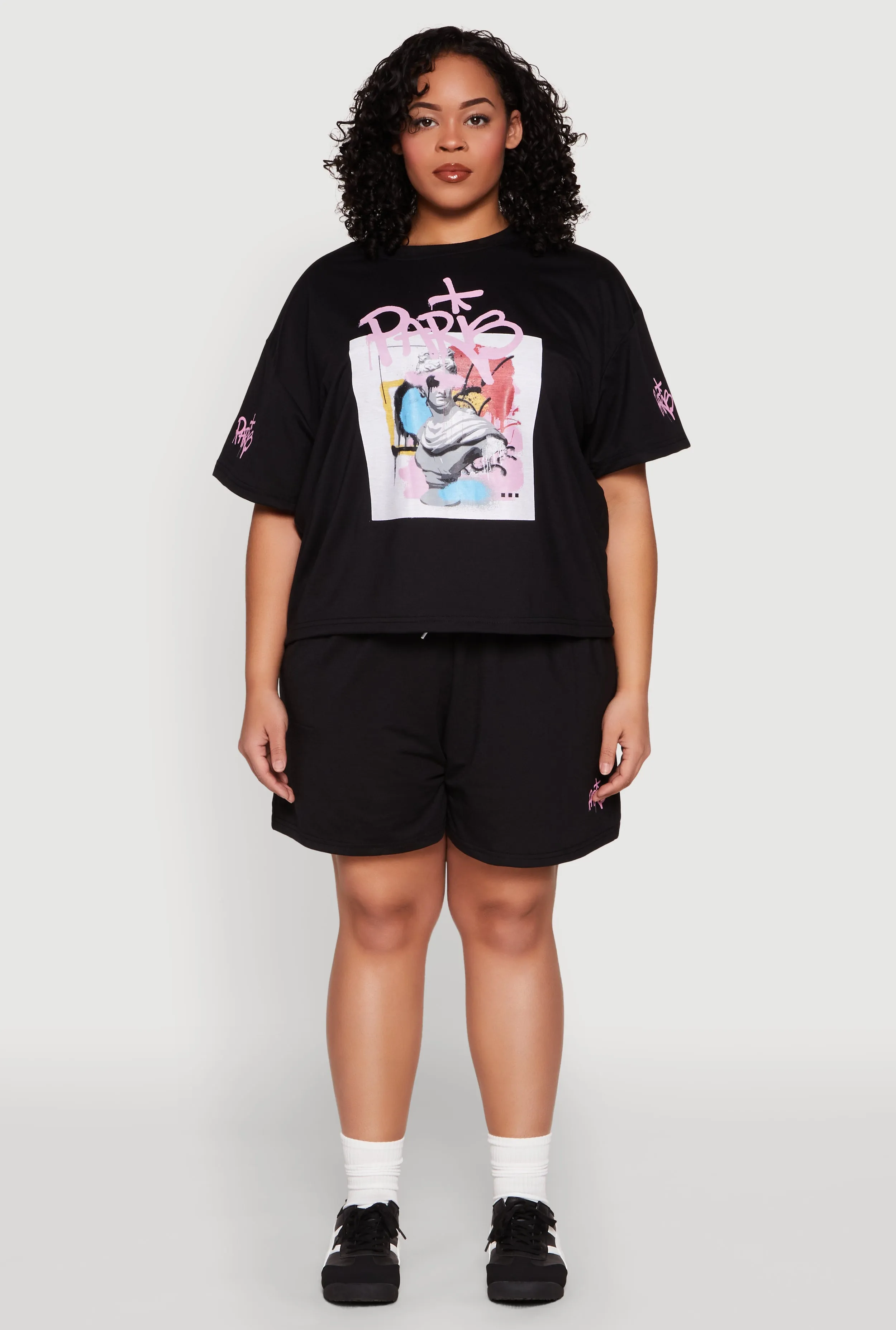 Plus Size Paris Sweatshorts sold by Rainbow product image thumbnail 2