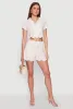 Haute Monde Eyelet Detail Cropped Shirt sold by Rainbow