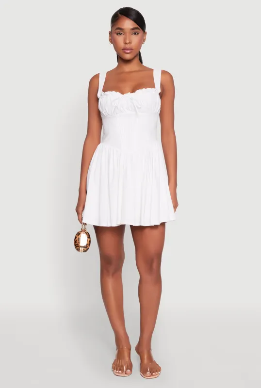 Pleated Corset Mini Dress sold by Rainbow
