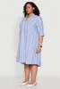 Plus Size Lurex Stripe Quarter Sleeve Shift Dress sold by Rainbow
