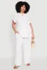 Plus Size Airy High Waisted Wide Leg Pants sold by Rainbow