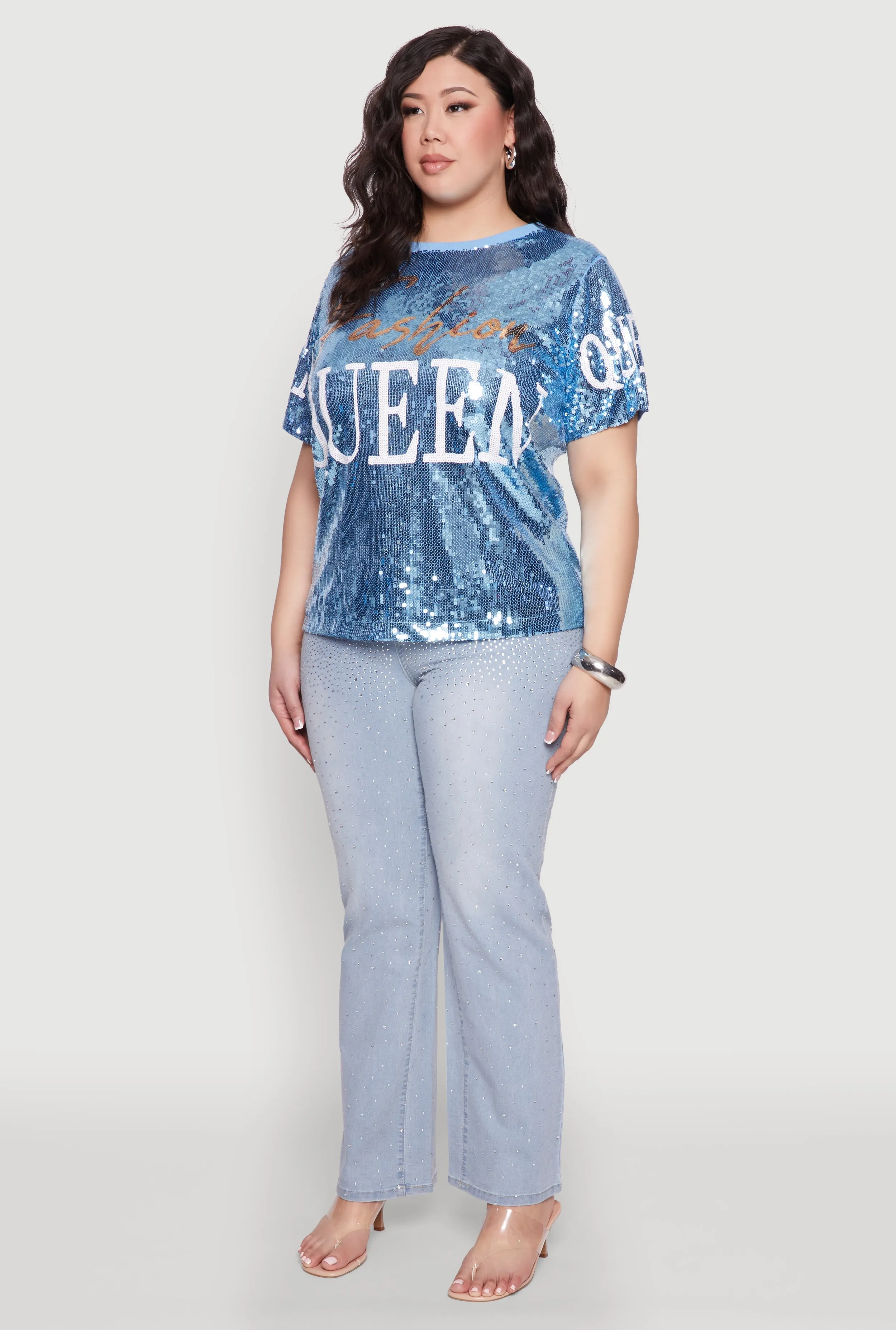 Plus Size Sequin Fashion Queen Graphic Top sold by Rainbow product image thumbnail 5