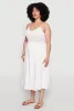 Plus Size Almost Famous Crochet Empire Waist Midi Dress sold by Rainbow