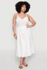 Plus Size Almost Famous Crochet Empire Waist Midi Dress sold by Rainbow