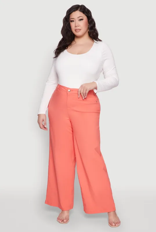 Plus Size Hyperstretch Wide Leg Pants sold by Rainbow