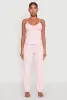 Ruffled Trim Pajama Cami and Pants Set sold by Rainbow