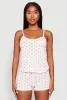 Pointelle Printed Pajama Cami and Shorts Set sold by Rainbow
