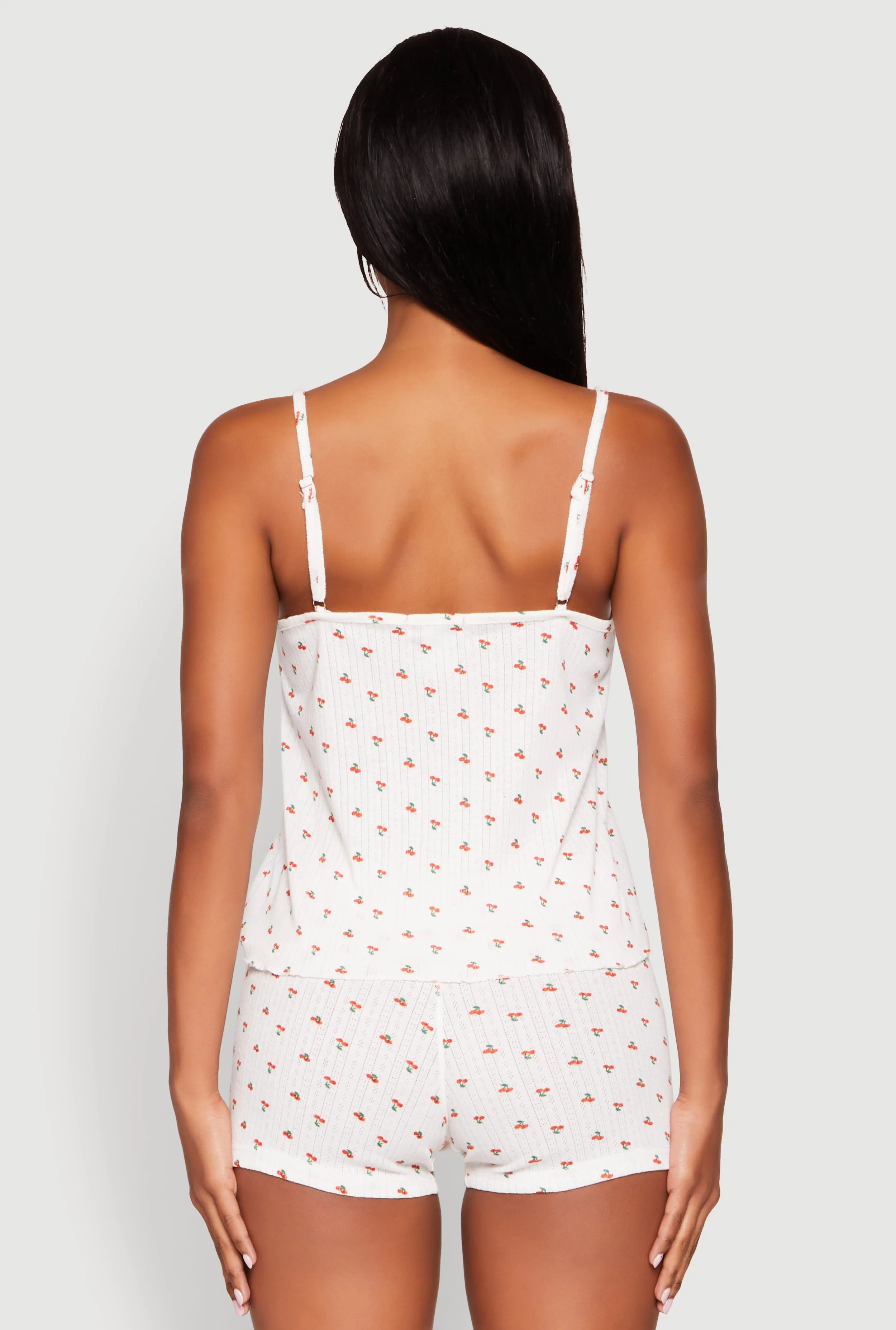 Pointelle Printed Pajama Cami and Shorts Set sold by Rainbow product image thumbnail 3