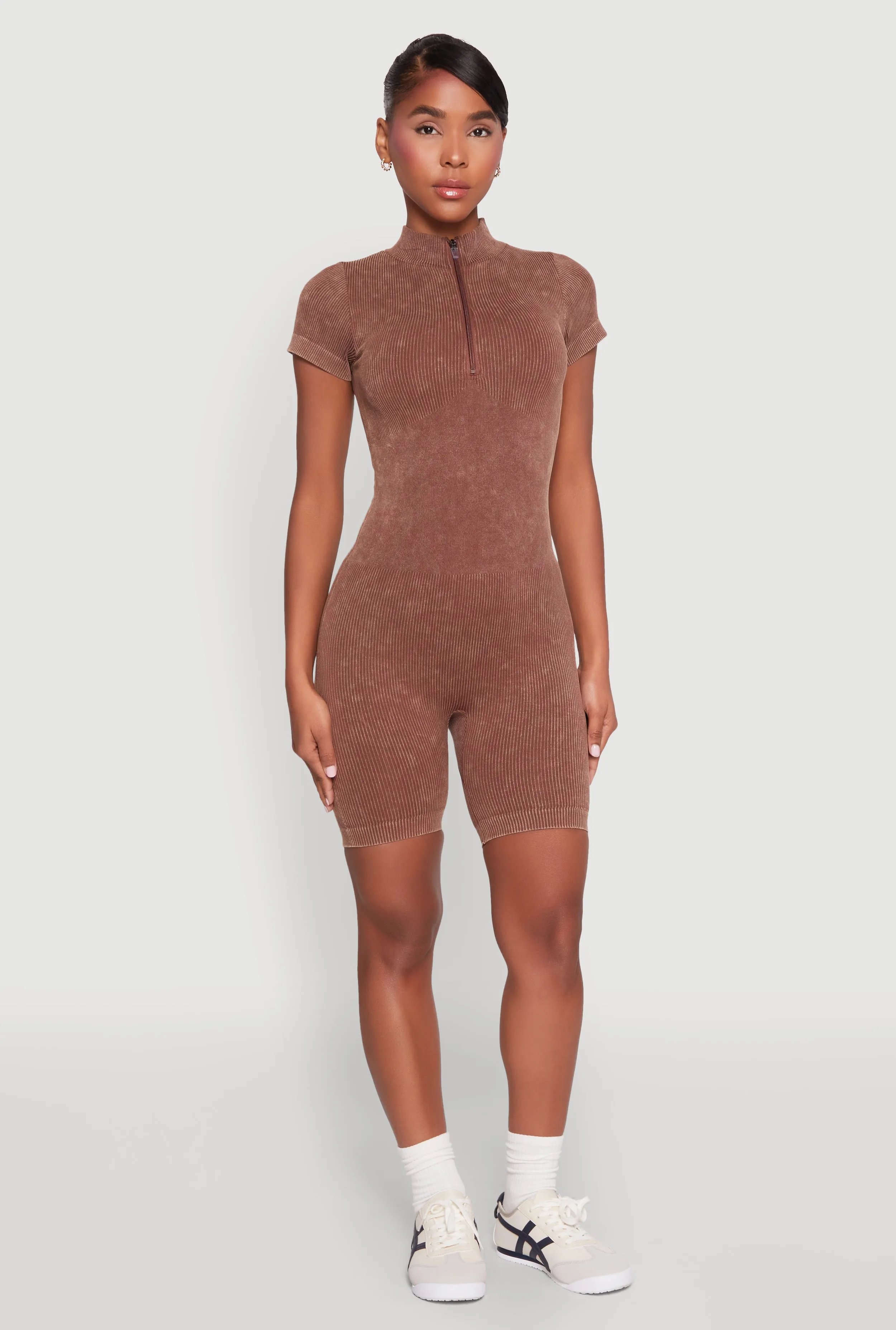 Seamless Half Zip Romper sold by Rainbow product image thumbnail 2