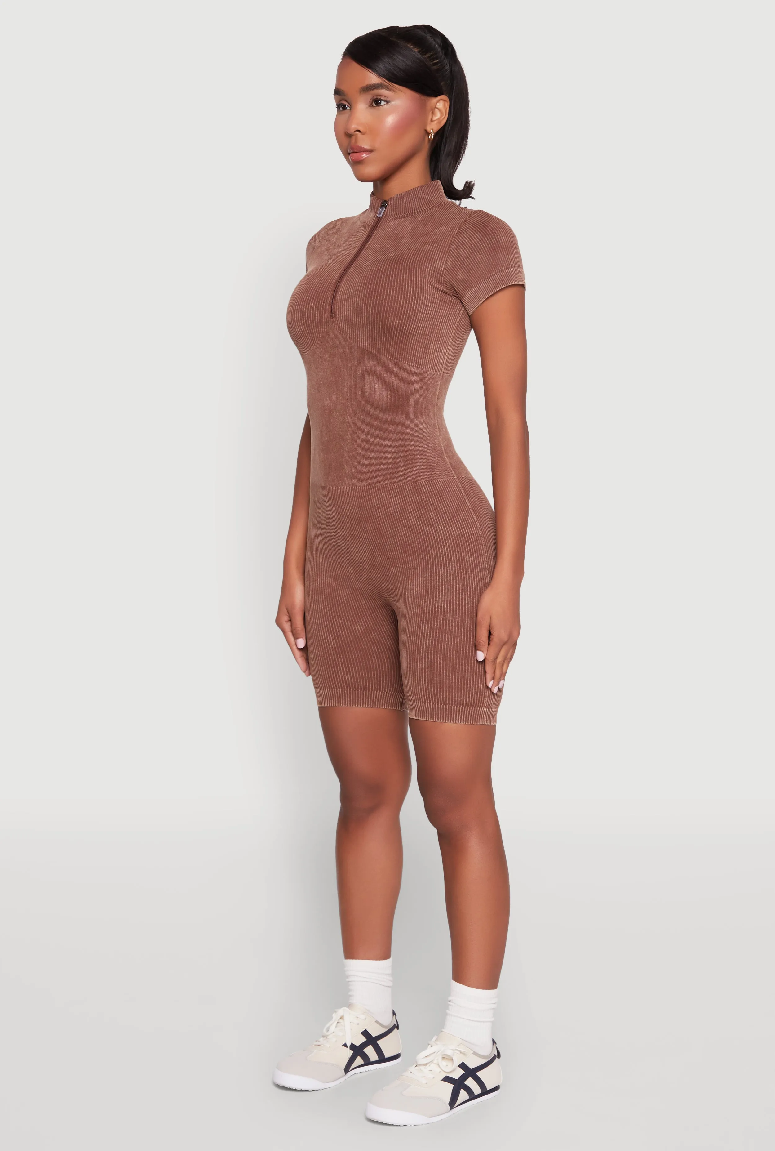 Seamless Half Zip Romper sold by Rainbow product image thumbnail 3