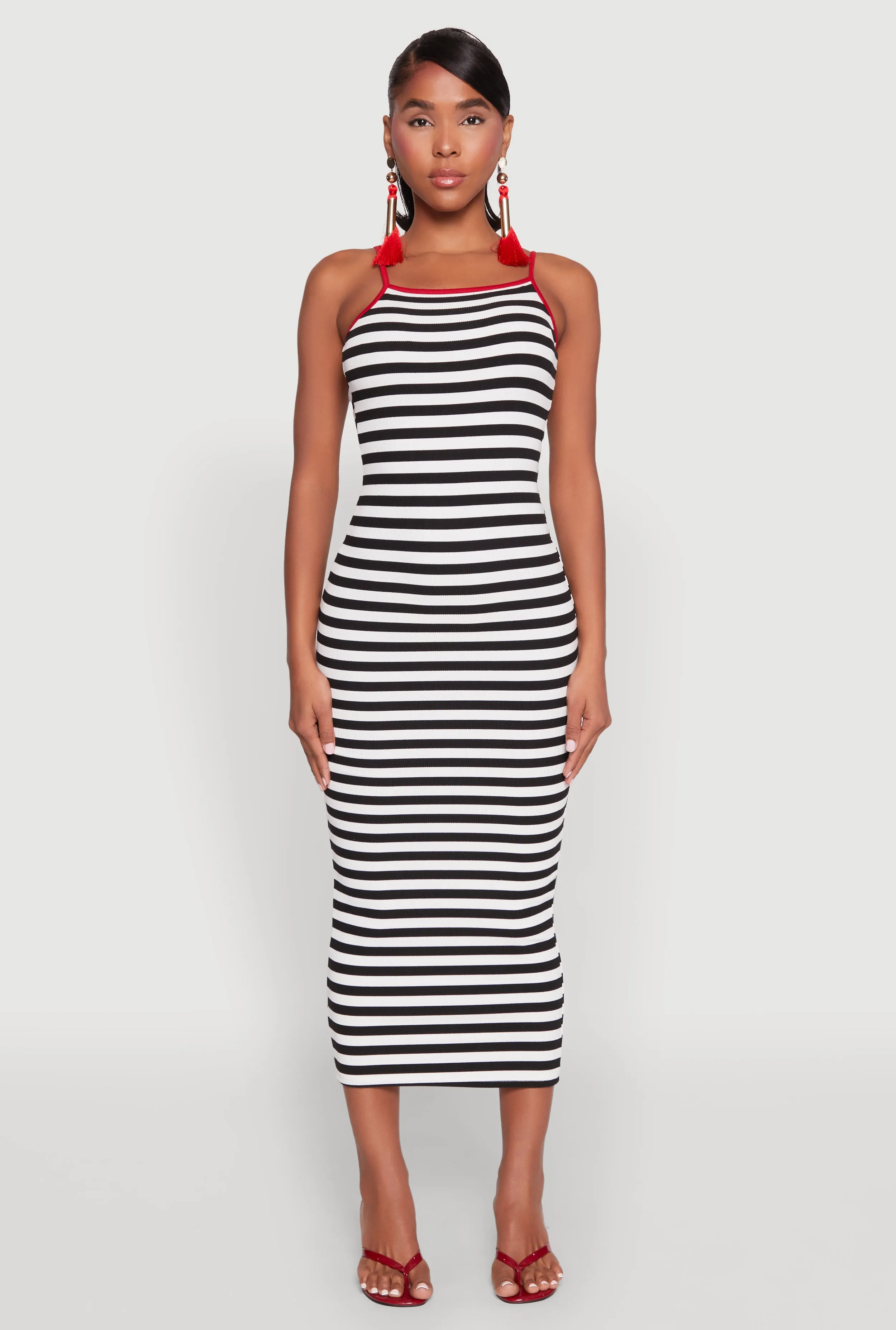Contrast Trim Striped Maxi Dress sold by Rainbow product image thumbnail 2
