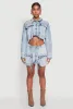 Spoon Jeans Cargo Pocket Mini Denim Skirt sold by Rainbow