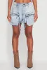 Spoon Jeans Cargo Pocket Mini Denim Skirt sold by Rainbow