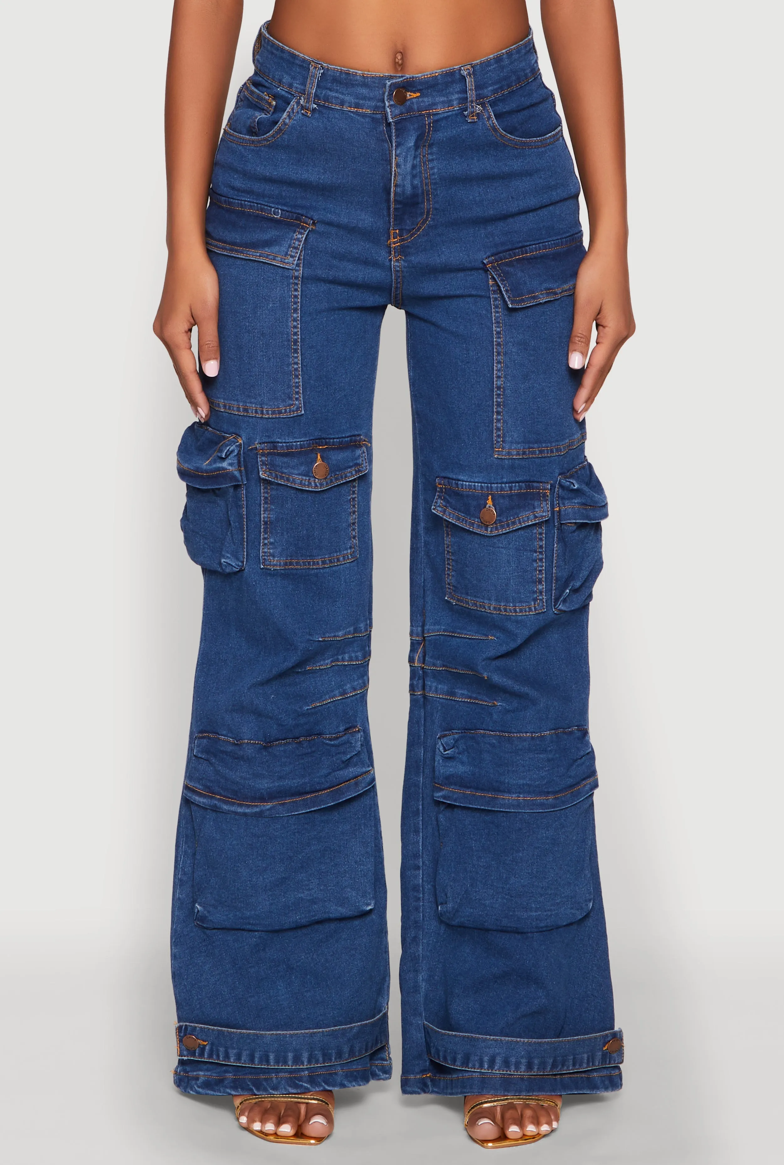 Daisy Cargo Pocket Flare Jeans sold by Rainbow product image thumbnail 5
