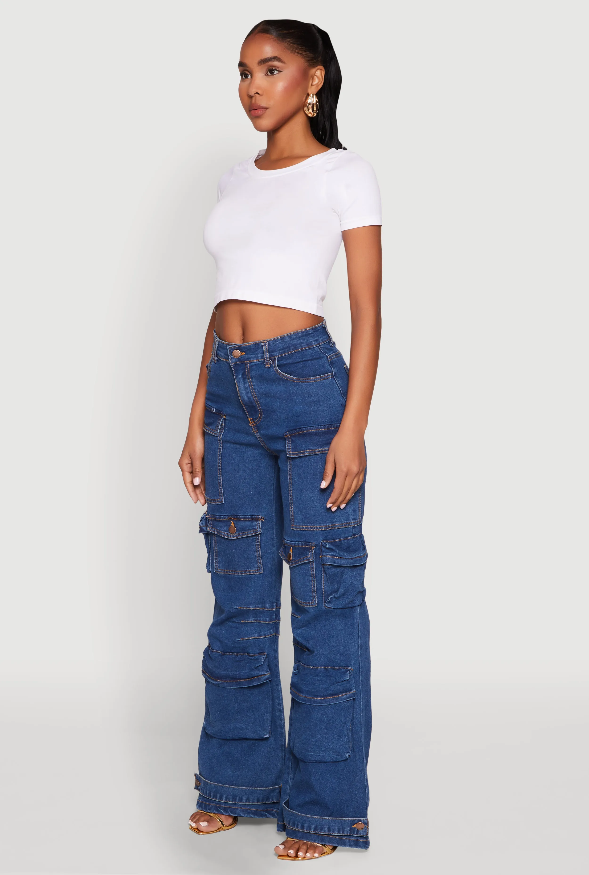 Daisy Cargo Pocket Flare Jeans sold by Rainbow product image thumbnail 3
