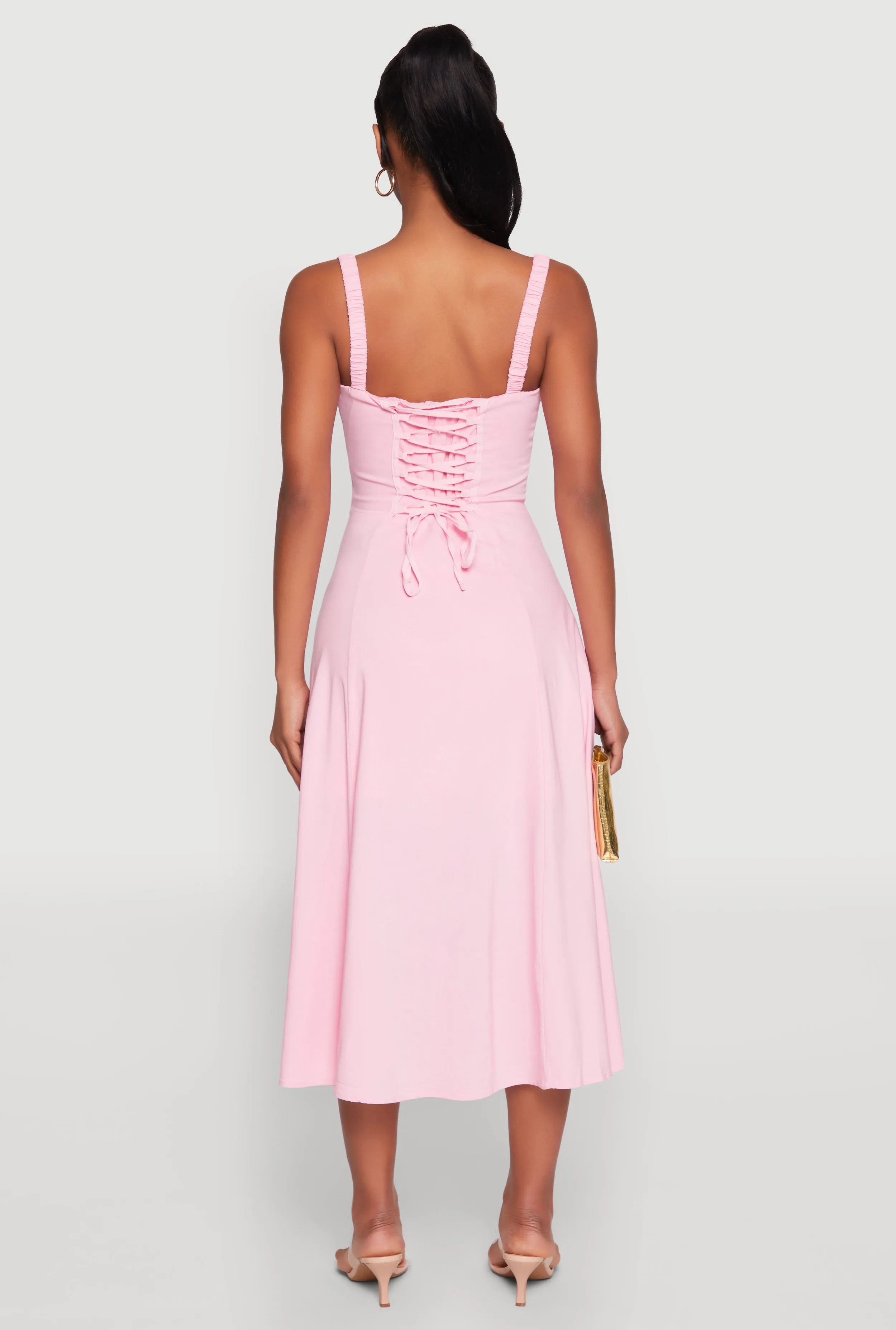 Iris Slit Front Corset Midi Dress sold by Rainbow product image thumbnail 5