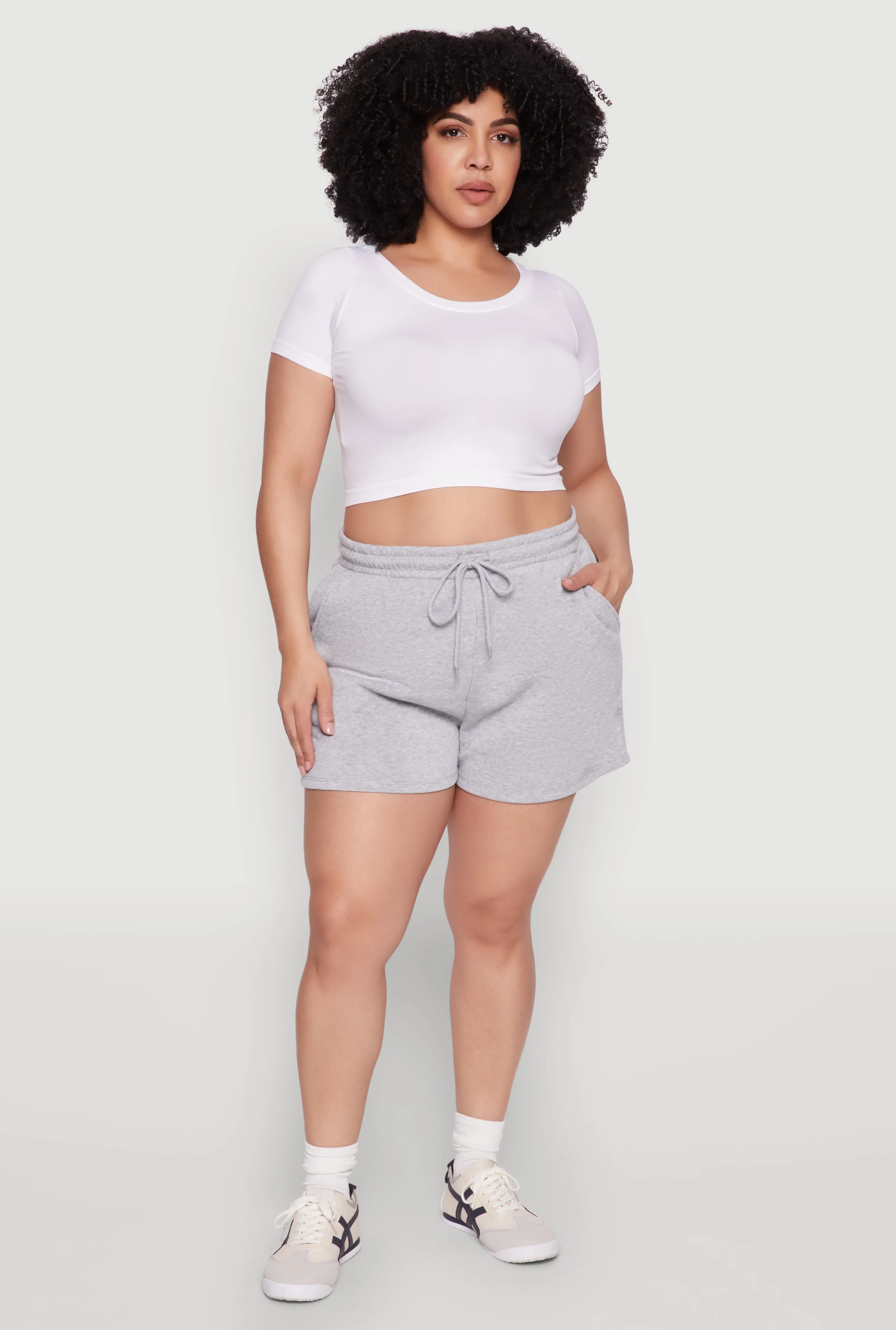 Plus Size Drawstring Sweatshorts sold by Rainbow