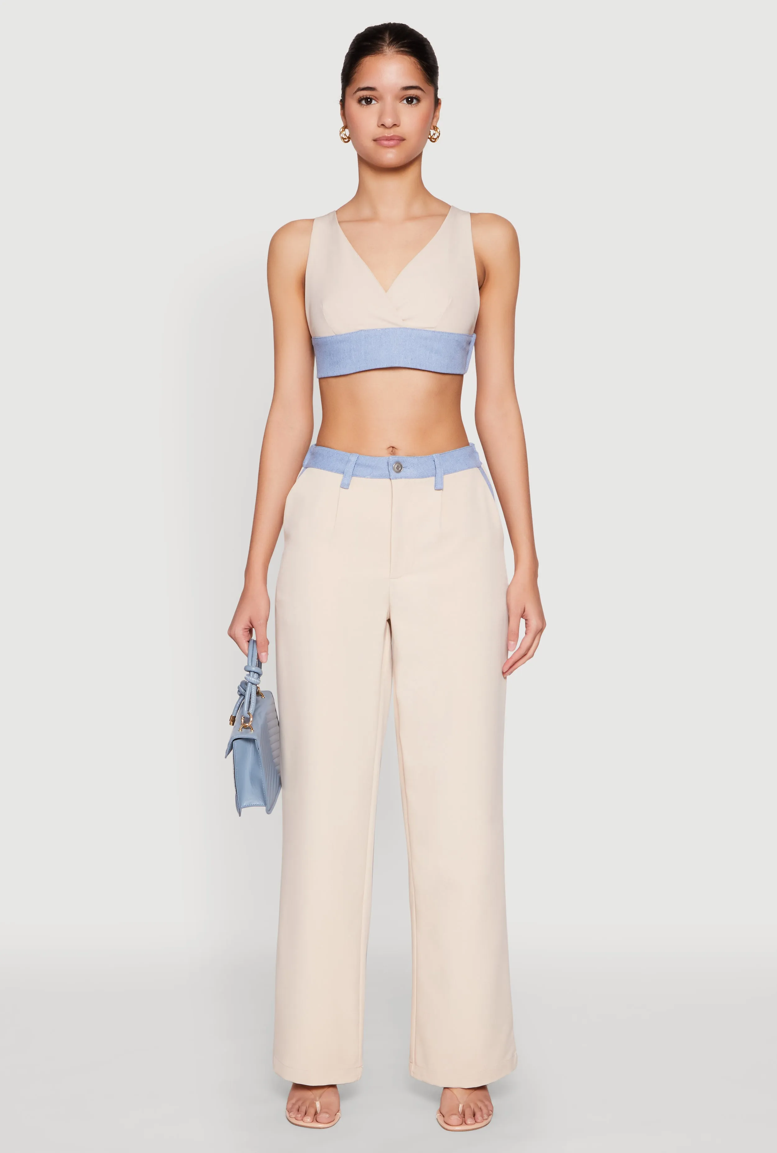 Denim Contrast Trim Bralette sold by Rainbow product image thumbnail 2