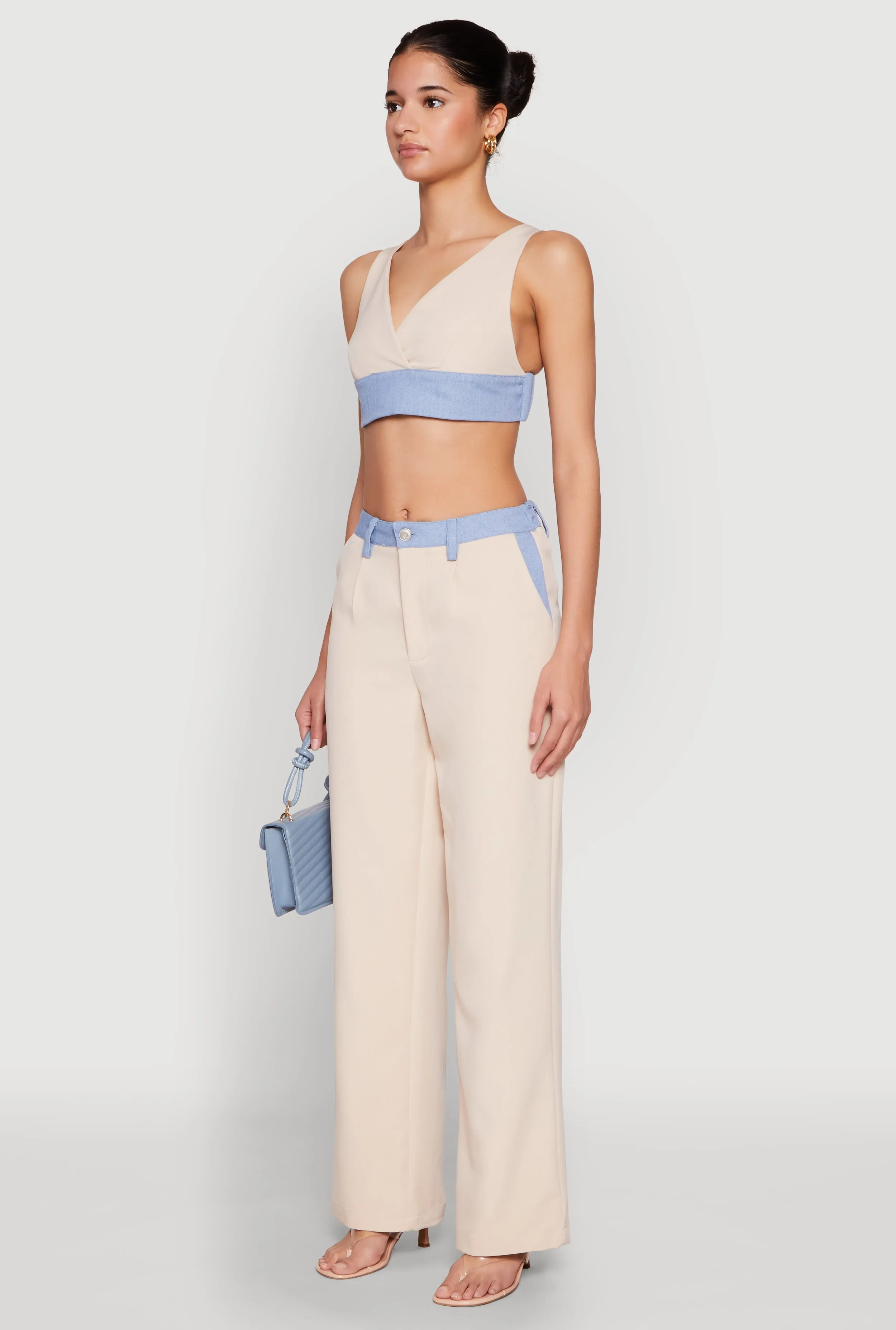 Denim Contrast Trim Bralette sold by Rainbow product image thumbnail 5
