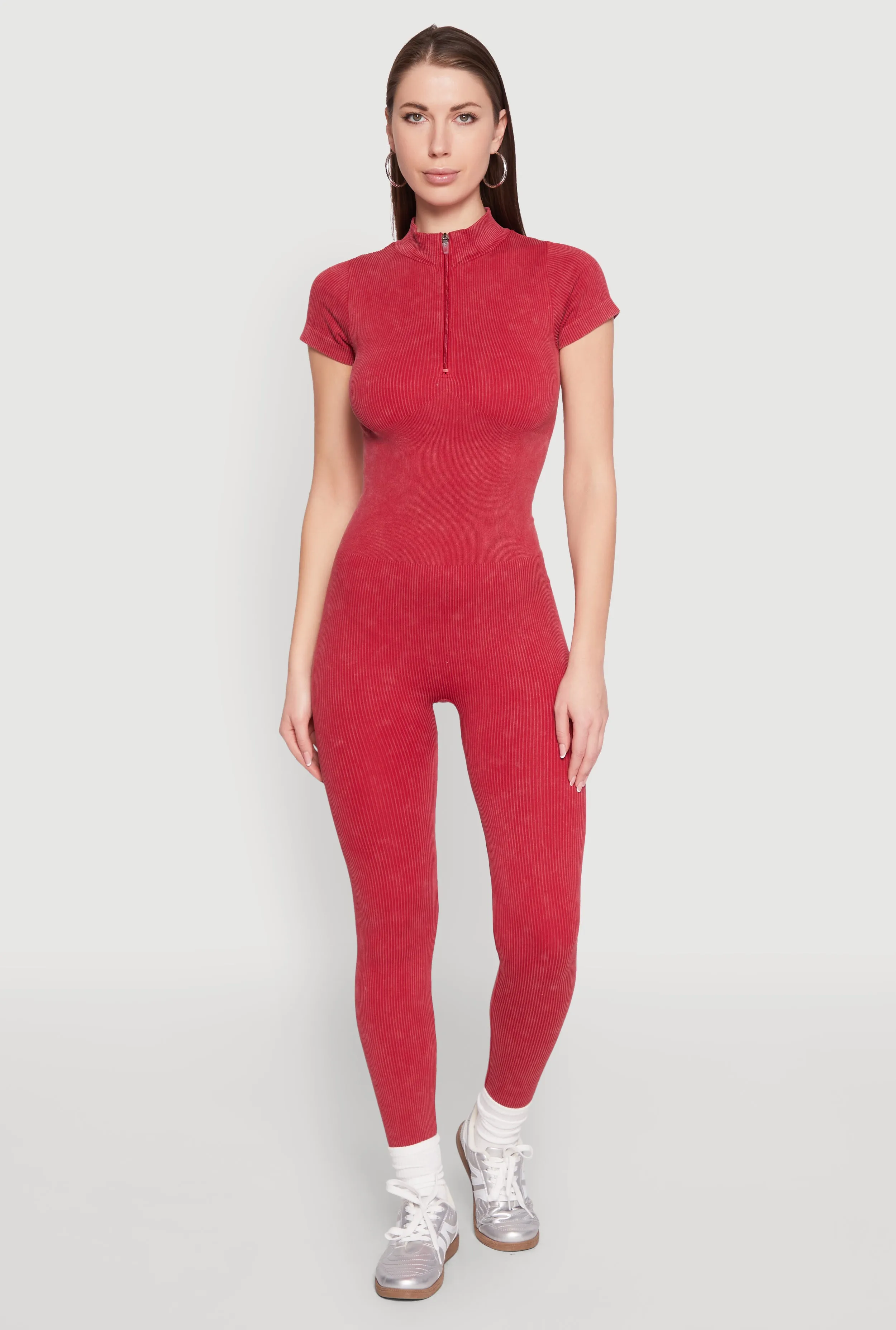 Seamless Half Zip Catsuit sold by Rainbow