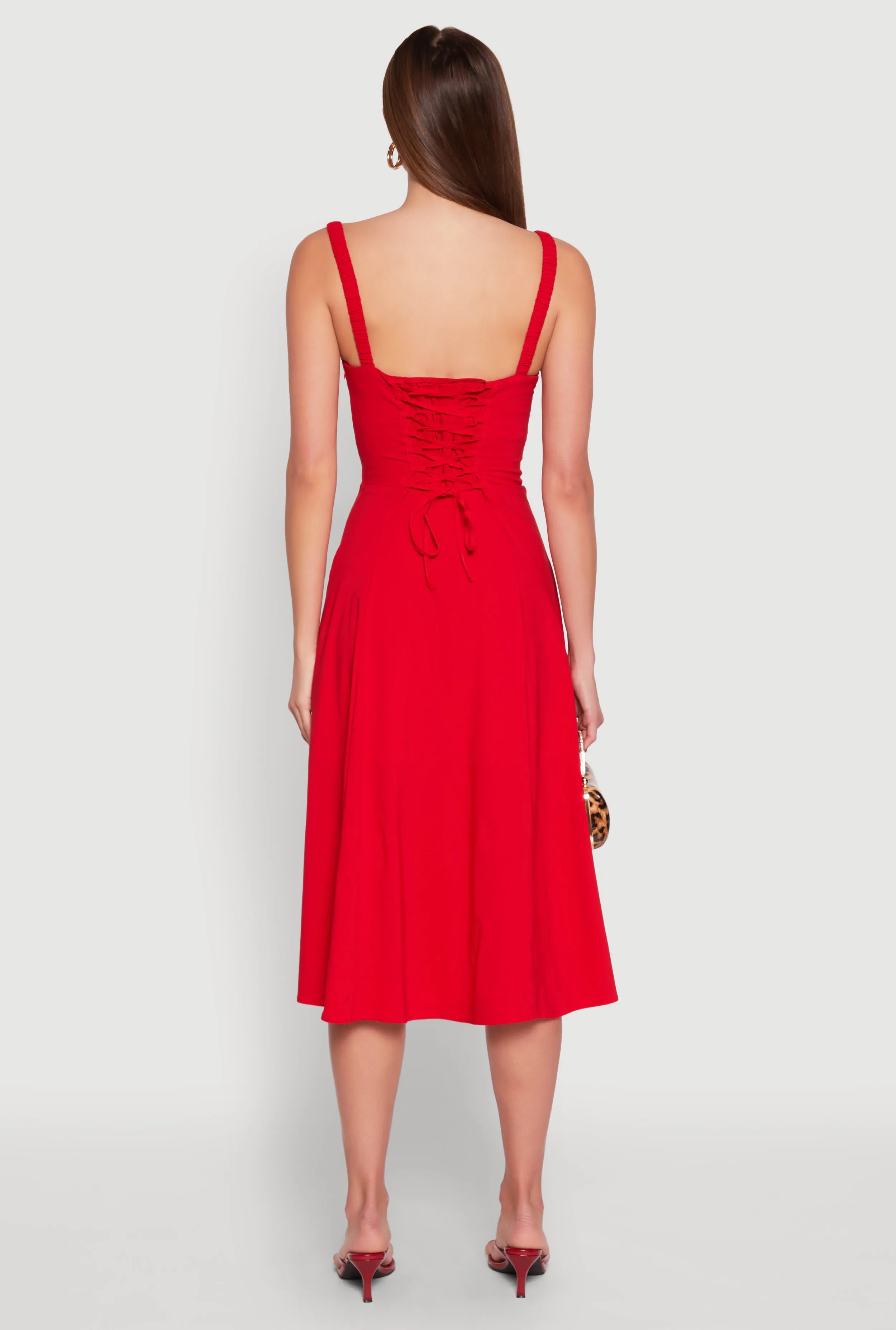 Iris Slit Front Corset Midi Dress sold by Rainbow product image thumbnail 5