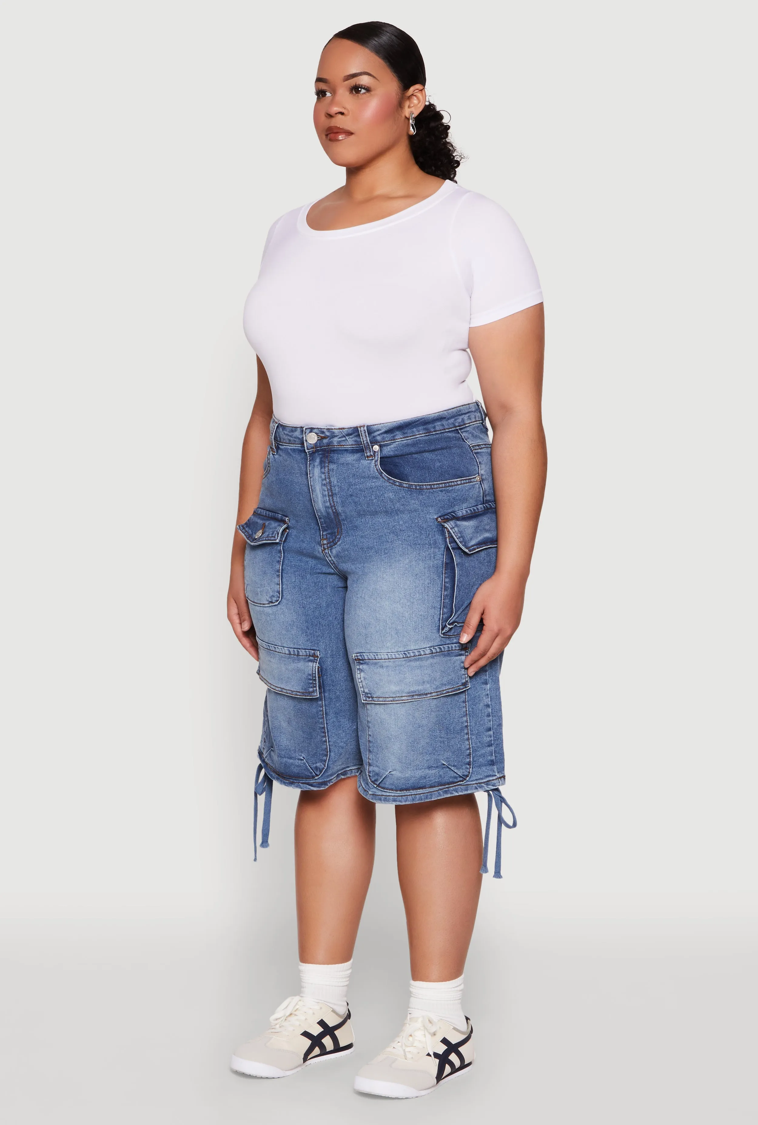 Plus Size Almost Famous Cargo Skater Shorts sold by Rainbow product image thumbnail 3