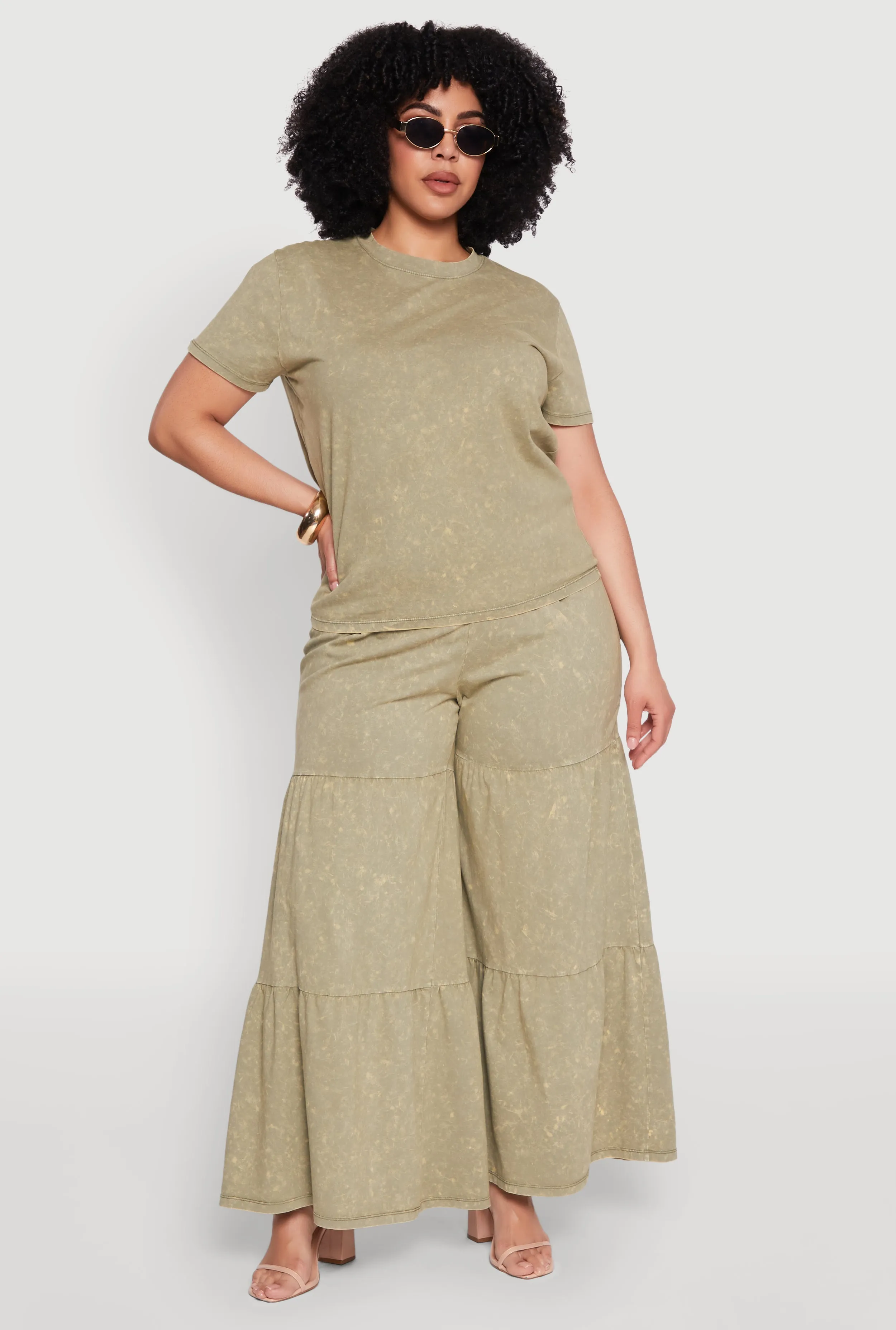 Plus Size Mineral Wash Short Sleeve Tee sold by Rainbow product image thumbnail 3