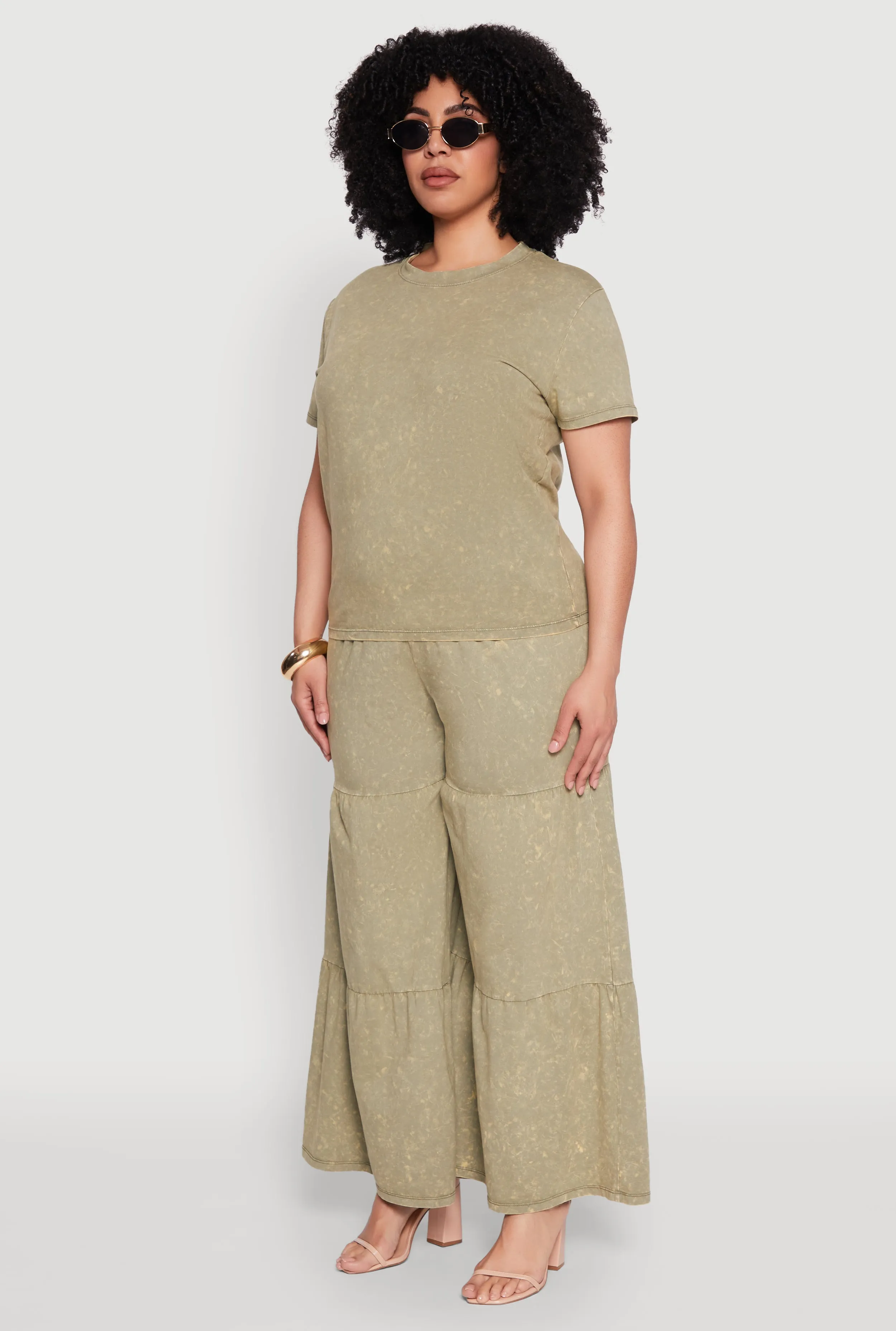 Plus Size Mineral Wash Short Sleeve Tee sold by Rainbow product image thumbnail 5