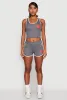 Love Contrast Trim Cropped Tank Top sold by Rainbow