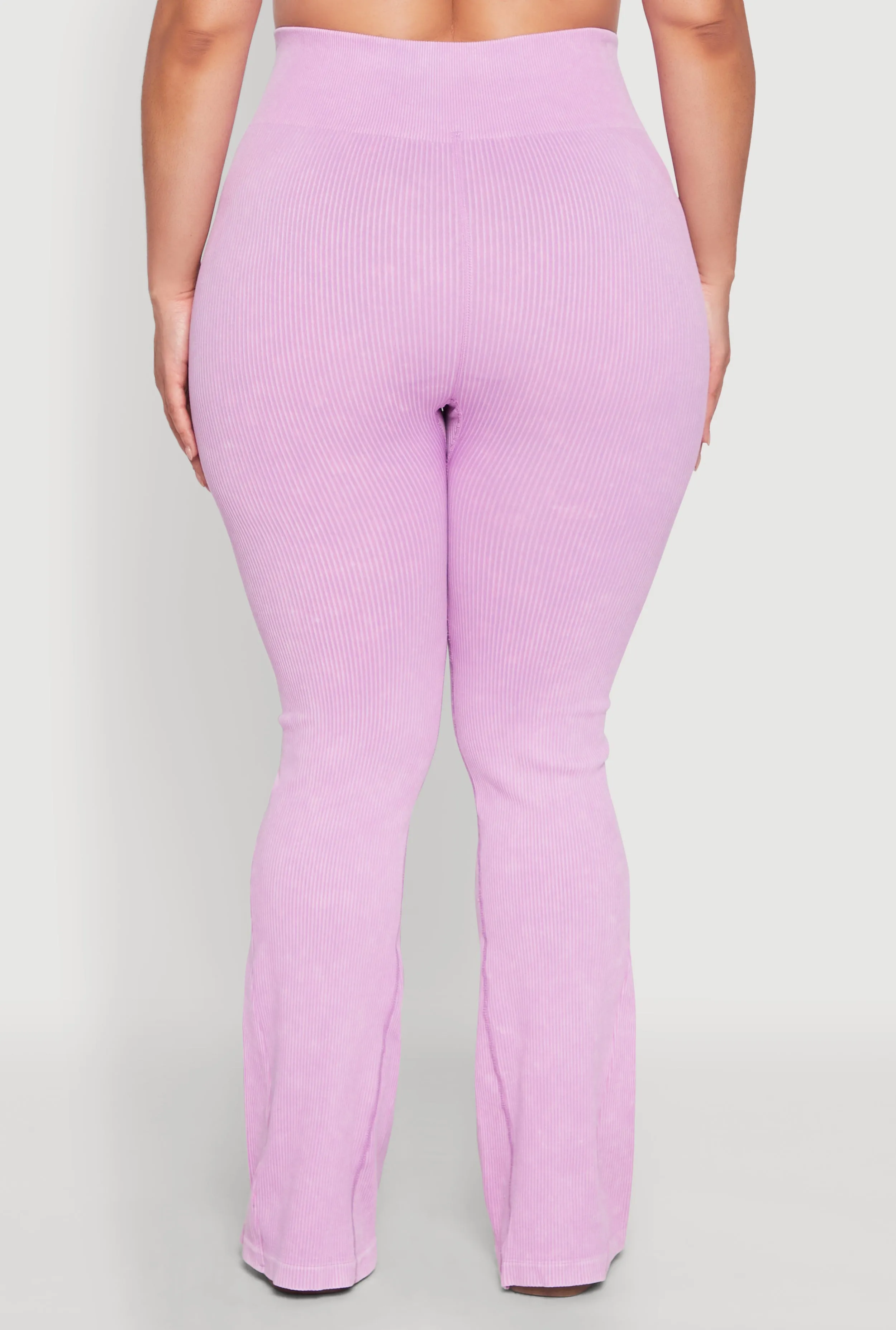 Plus Size Mineral Wash Ribbed Knit Boot Cut Pants sold by Rainbow product image thumbnail 5