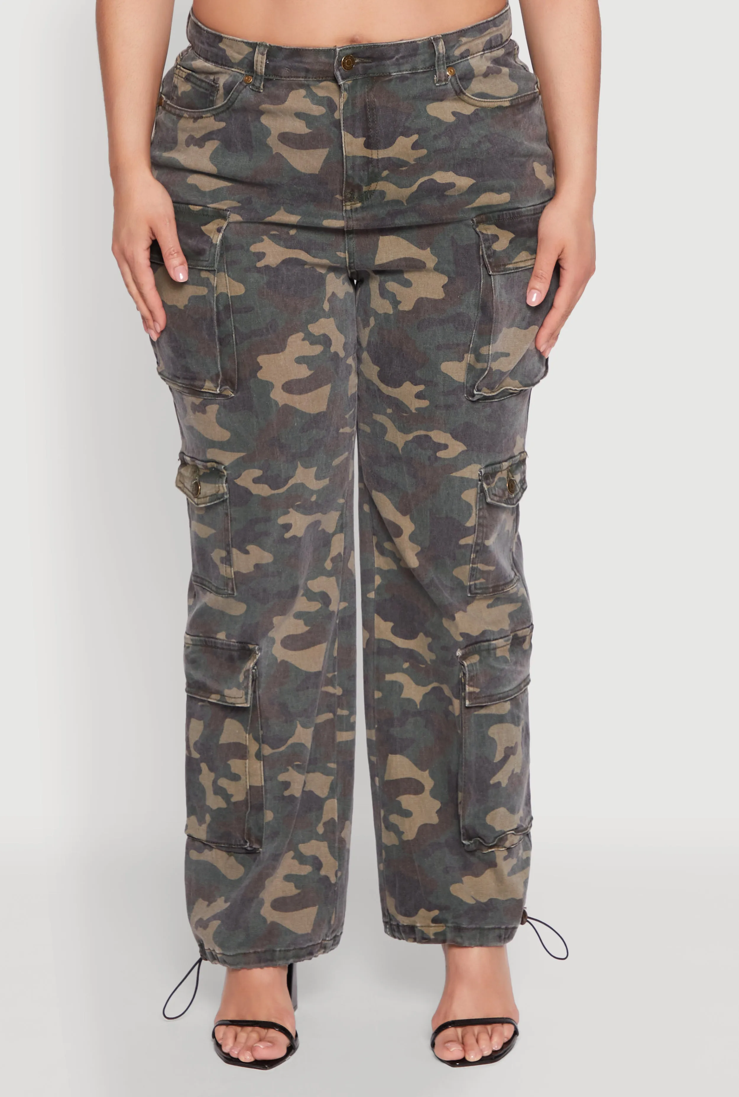 Plus Size Camo Denim Cargo Joggers sold by Rainbow product image thumbnail 3