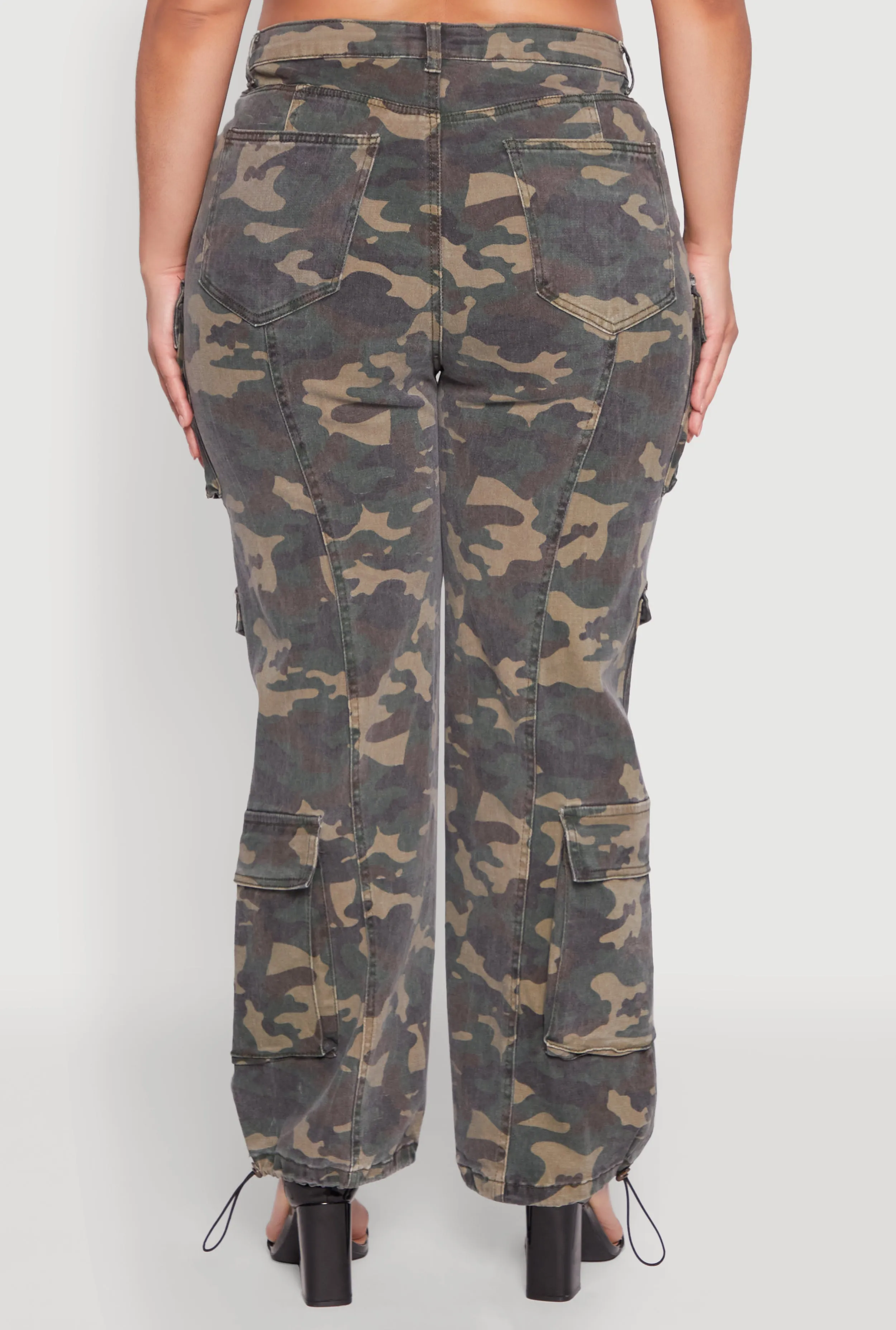 Plus Size Camo Denim Cargo Joggers sold by Rainbow product image thumbnail 5