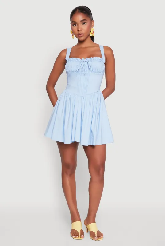 Pleated Corset Mini Dress sold by Rainbow