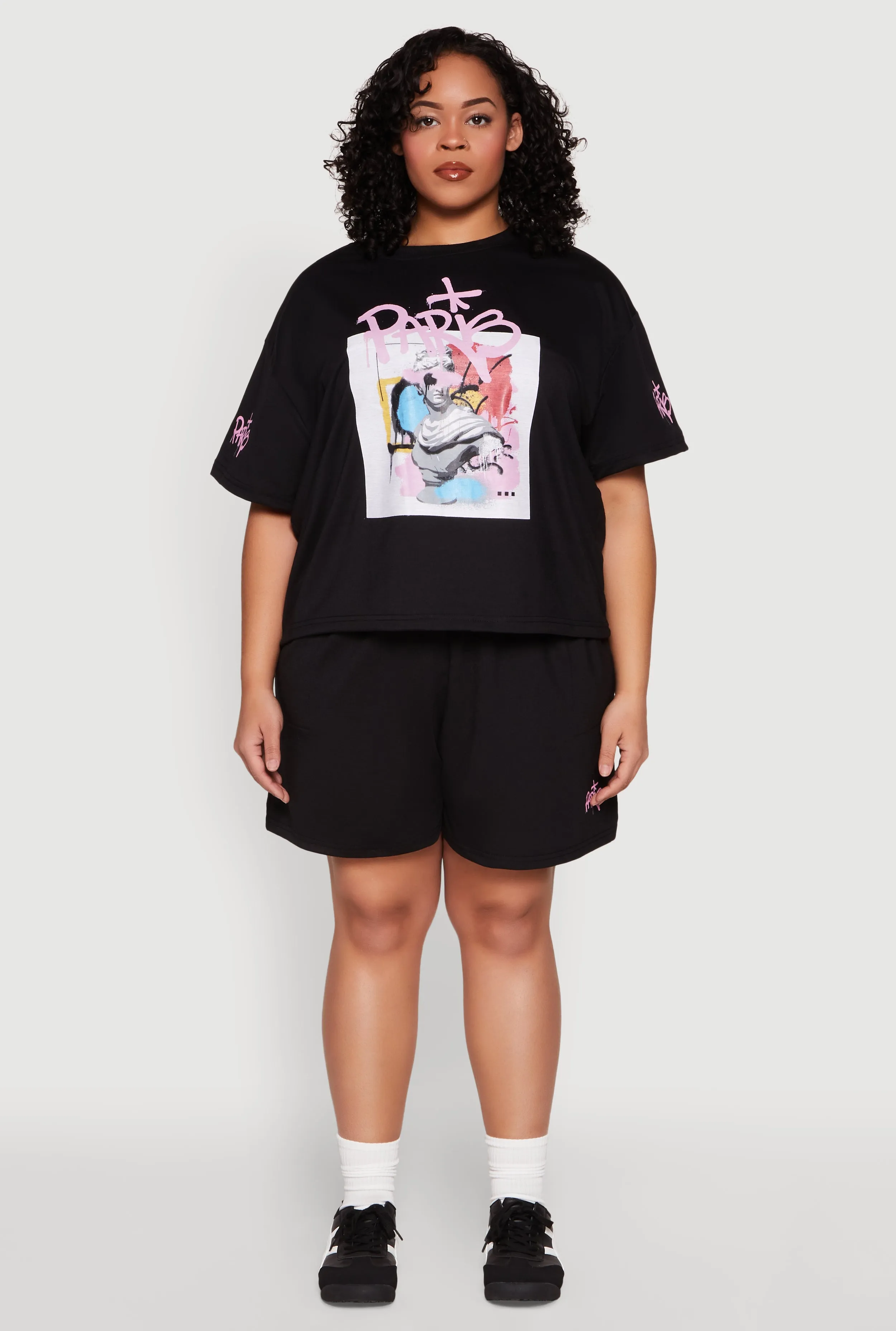 Plus Size Paris Graphic Print Top sold by Rainbow product image thumbnail 3