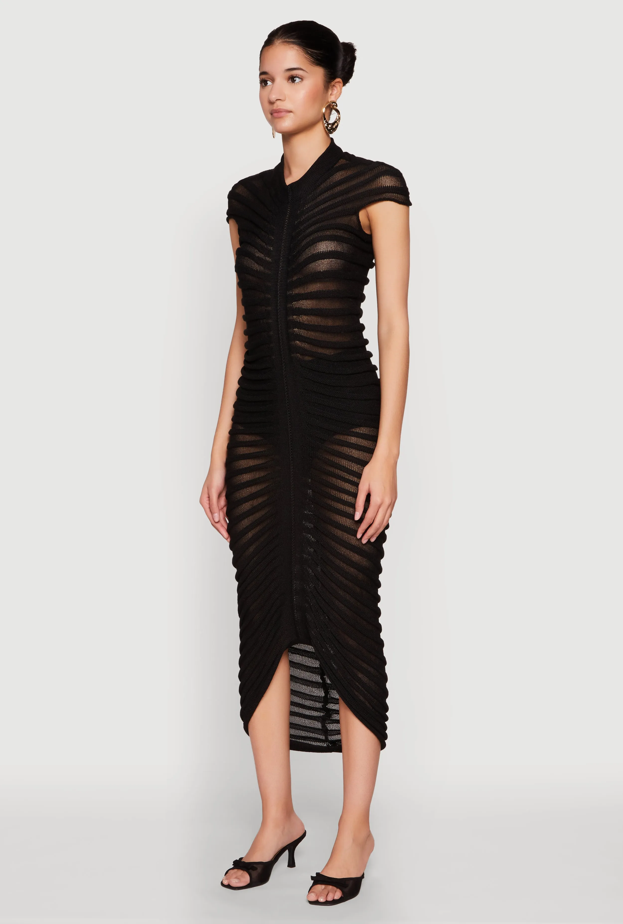 Shadow Striped Knit Midi Dress sold by Rainbow product image thumbnail 3