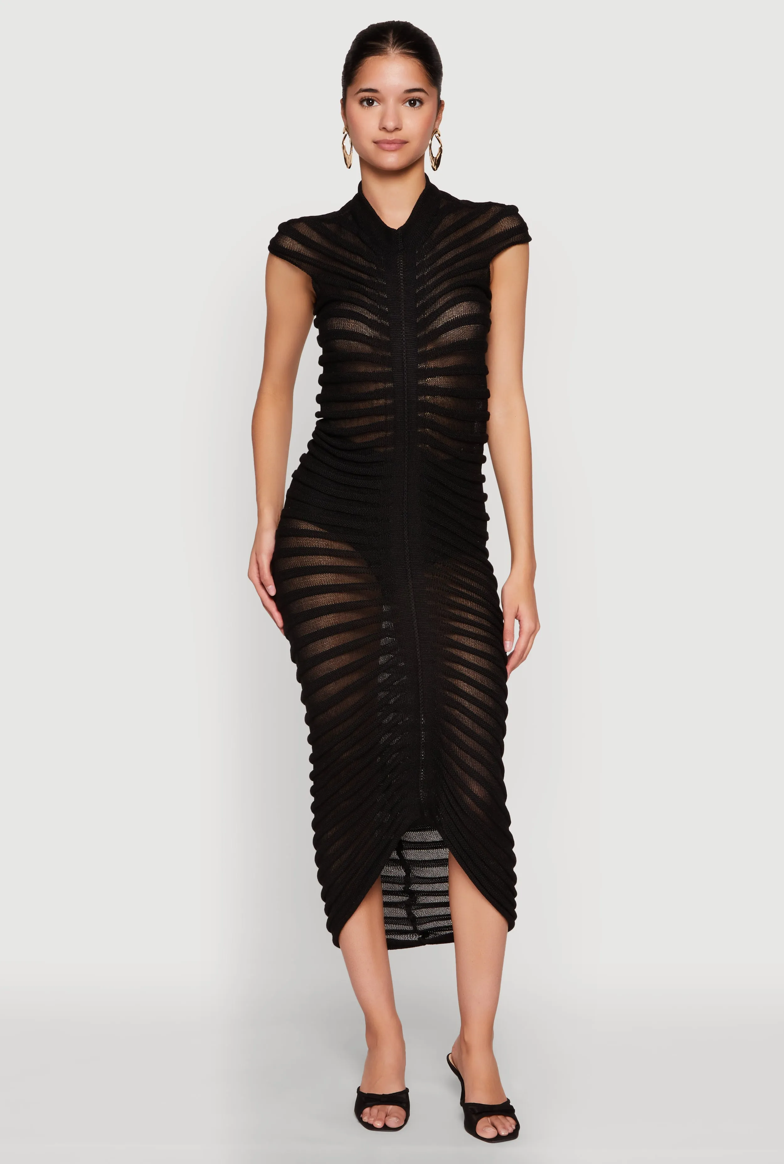 Shadow Striped Knit Midi Dress sold by Rainbow product image thumbnail 2