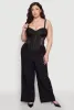 Plus Size Zip Up Lace Bustier Top sold by Rainbow