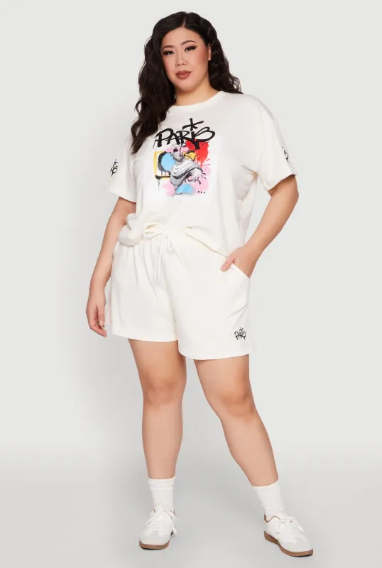 Plus Size Paris Sweatshorts sold by Rainbow