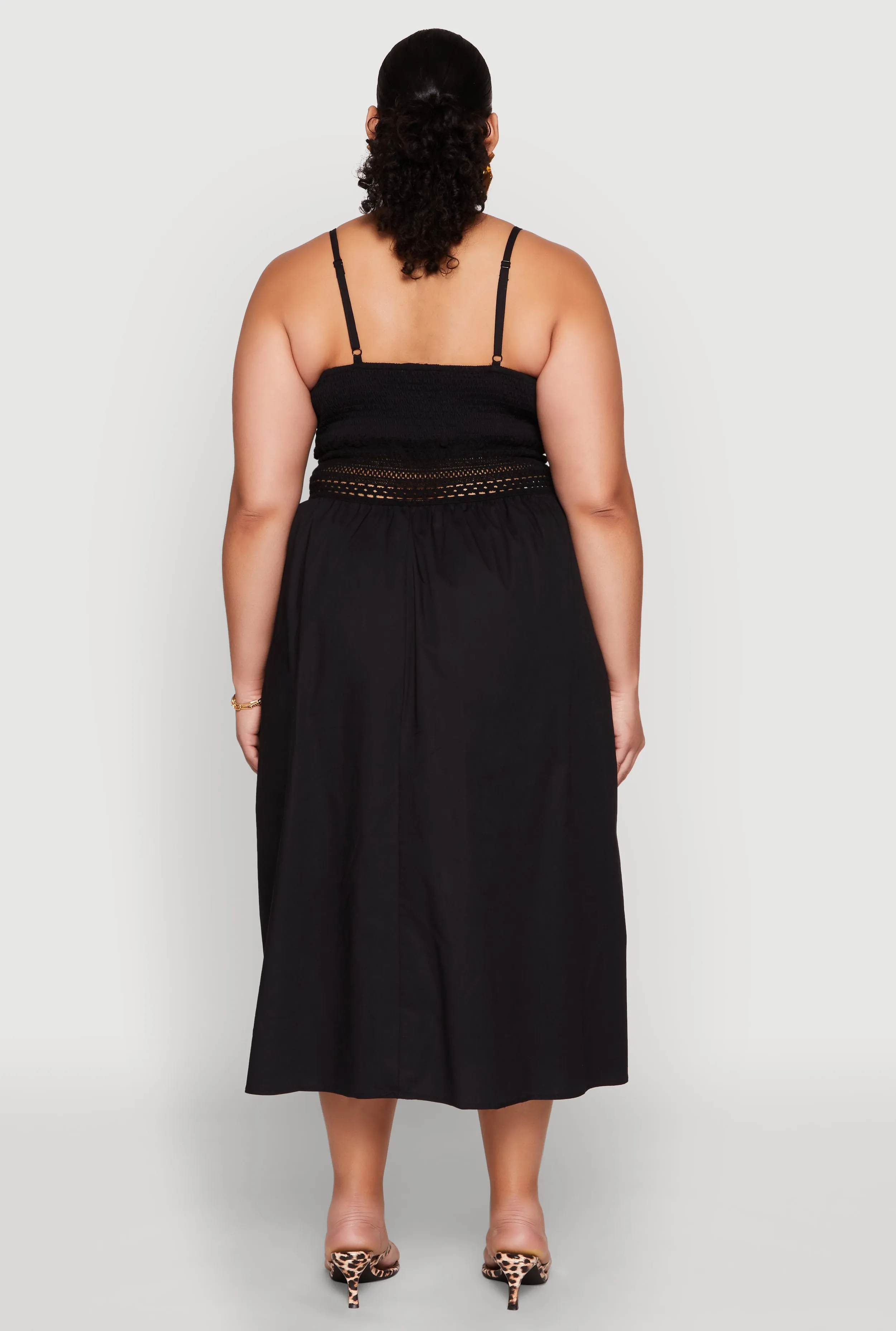 Plus Size Almost Famous Crochet Empire Waist Midi Dress sold by Rainbow product image thumbnail 5