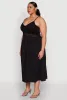Plus Size Almost Famous Crochet Empire Waist Midi Dress sold by Rainbow