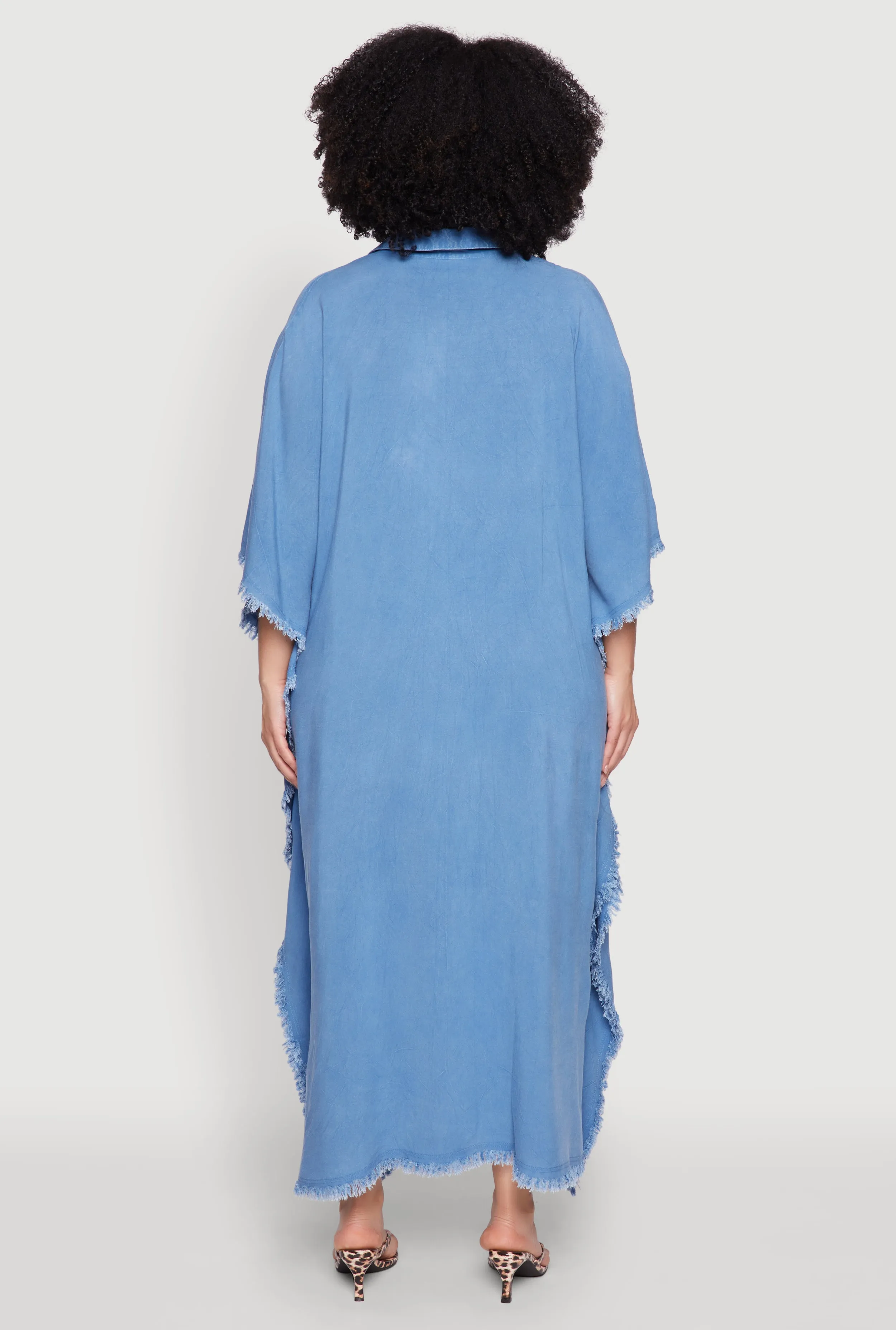 Plus Size Studded V Neck Caftan Dress sold by Rainbow product image thumbnail 5